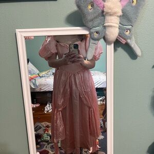 Gunne Sax Peach Pink Prom Dress